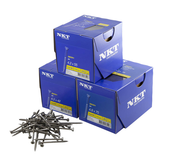 NKT Fasteners DECK Terrasseskrue 4 2x55 Mm 170 Stk Jem Fix nkt-fasteners-deck-terrasseskrue-4-2x55-mm-170-stk-jem-fix